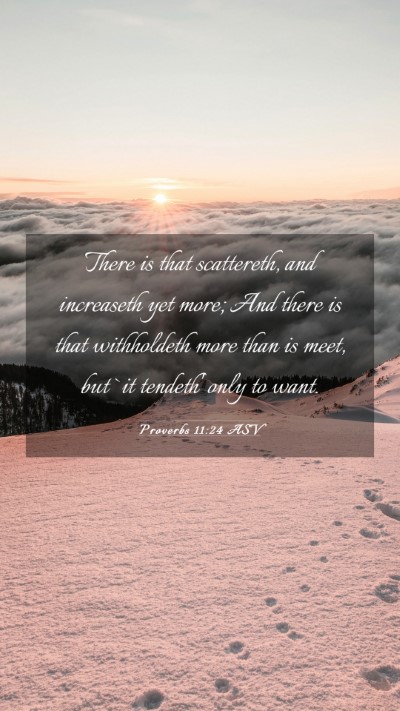 Picture 03 - Proverbs 11:24 ASV Mobile Phone Wallpaper - There is that scattereth, and increaseth yet - Mobile Bible Verse Wallpaper