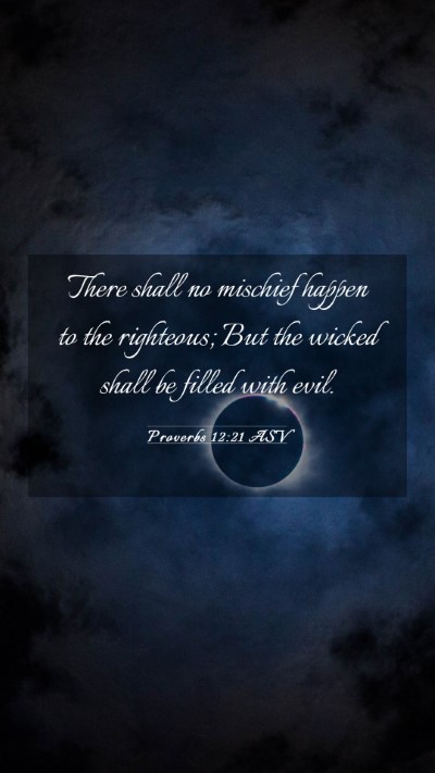 Picture 03 - Proverbs 12:21 ASV Mobile Phone Wallpaper - There shall no mischief happen to the righteous; - Mobile Bible Verse Wallpaper