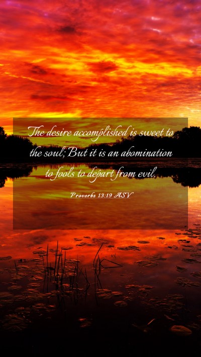 Picture 03 - Proverbs 13:19 ASV Mobile Phone Wallpaper - The desire accomplished is sweet to the soul; But - Mobile Bible Verse Wallpaper