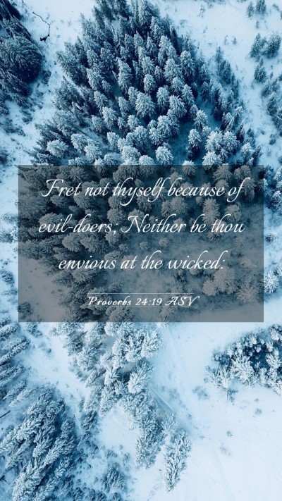 Picture 03 - Proverbs 24:19 ASV Mobile Phone Wallpaper - Fret not thyself because of evil-doers; Neither - Mobile Bible Verse Wallpaper