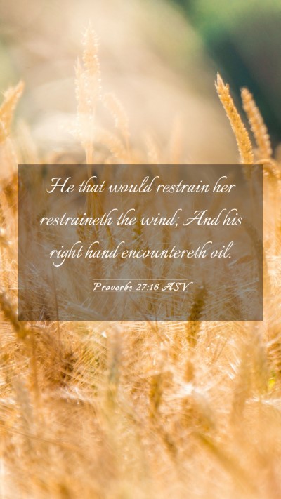 Picture 03 - Proverbs 27:16 ASV Mobile Phone Wallpaper - He that would restrain her restraineth the wind; - Mobile Bible Verse Wallpaper