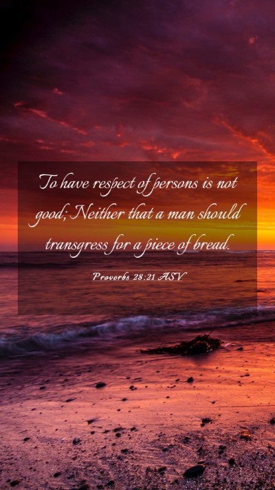 Picture 03 - Proverbs 28:21 ASV Mobile Phone Wallpaper - To have respect of persons is not good; Neither - Mobile Bible Verse Wallpaper