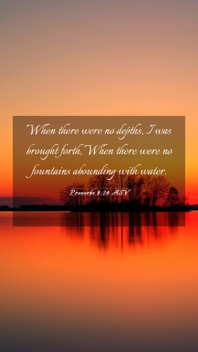 Picture 03 - Proverbs 8:24 ASV Mobile Phone Wallpaper - When there were no depths, I was brought forth, - Mobile Bible Verse Wallpaper