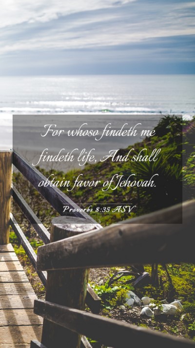 Picture 03 - Proverbs 8:35 ASV Mobile Phone Wallpaper - For whoso findeth me findeth life, And shall - Mobile Bible Verse Wallpaper