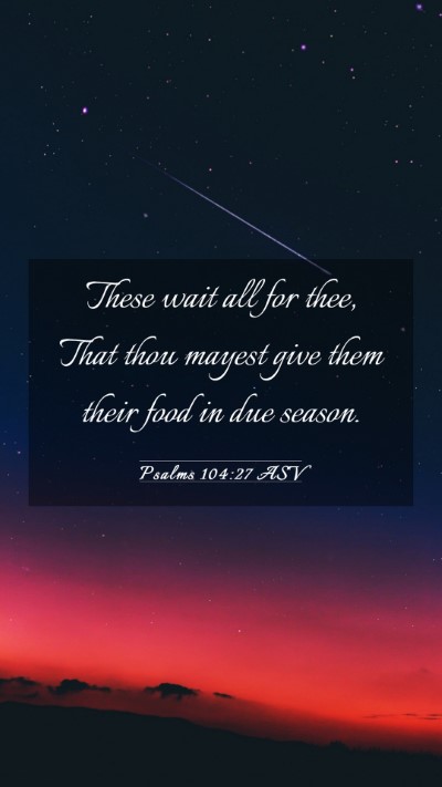 Picture 03 - Psalms 104:27 ASV Mobile Phone Wallpaper - These wait all for thee, That thou mayest give - Mobile Bible Verse Wallpaper