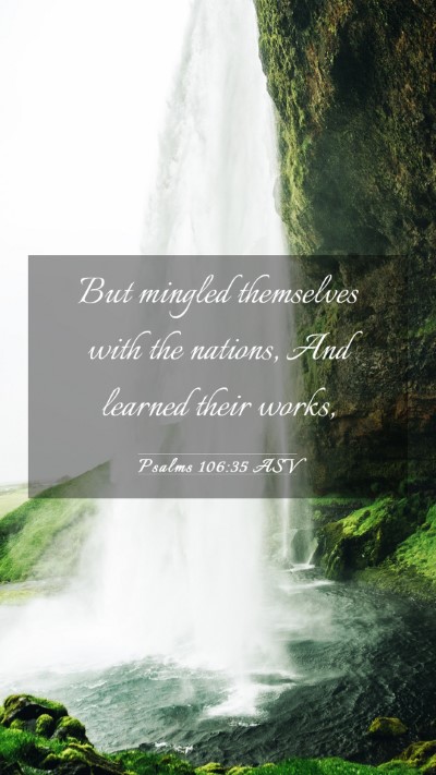 Picture 03 - Psalms 106:35 ASV Mobile Phone Wallpaper - But mingled themselves with the nations, And - Mobile Bible Verse Wallpaper