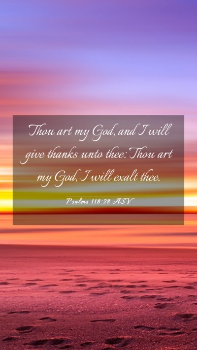 Picture 03 - Psalms 118:28 ASV Mobile Phone Wallpaper - Thou art my God, and I will give thanks unto - Mobile Bible Verse Wallpaper