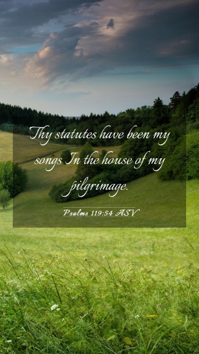 Picture 03 - Psalms 119:54 ASV Mobile Phone Wallpaper - Thy statutes have been my songs In the house of - Mobile Bible Verse Wallpaper