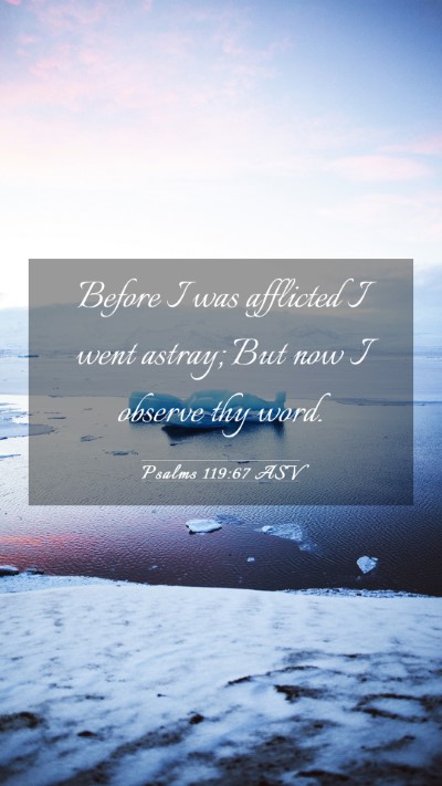 Picture 03 - Psalms 119:67 ASV Mobile Phone Wallpaper - Before I was afflicted I went astray; But now I - Mobile Bible Verse Wallpaper