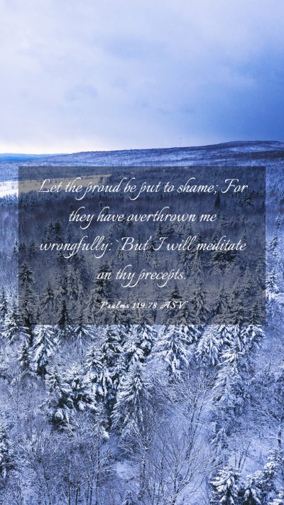 Picture 03 - Psalms 119:78 ASV Mobile Phone Wallpaper - Let the proud be put to shame; For they have - Mobile Bible Verse Wallpaper
