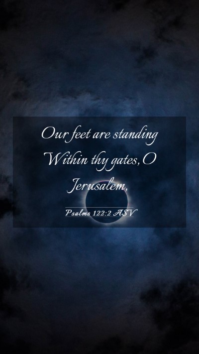 Picture 03 - Psalms 122:2 ASV Mobile Phone Wallpaper - Our feet are standing Within thy gates, O - Mobile Bible Verse Wallpaper