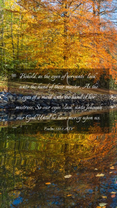Picture 03 - Psalms 123:2 ASV Mobile Phone Wallpaper - Behold, as the eyes of servants `look' unto the - Mobile Bible Verse Wallpaper
