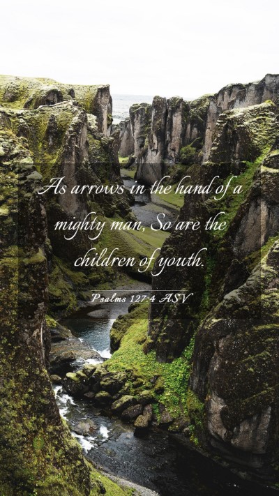 Picture 03 - Psalms 127:4 ASV Mobile Phone Wallpaper - As arrows in the hand of a mighty man, So are the - Mobile Bible Verse Wallpaper