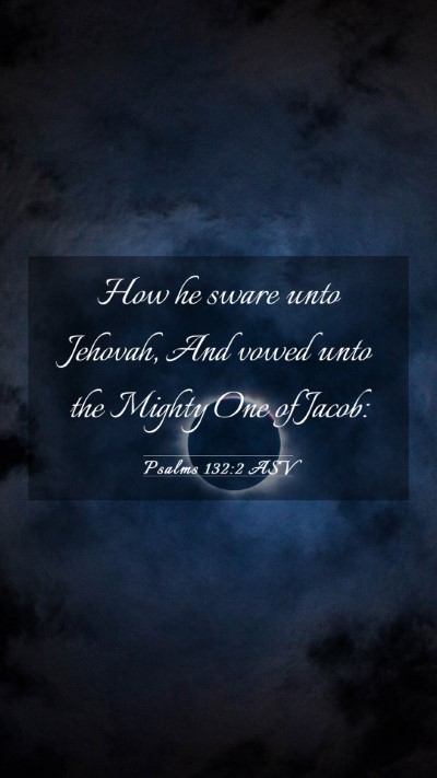 Picture 03 - Psalms 132:2 ASV Mobile Phone Wallpaper - How he sware unto Jehovah, And vowed unto the - Mobile Bible Verse Wallpaper