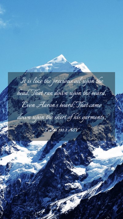 Picture 03 - Psalms 133:2 ASV Mobile Phone Wallpaper - It is like the precious oil upon the head, That - Mobile Bible Verse Wallpaper
