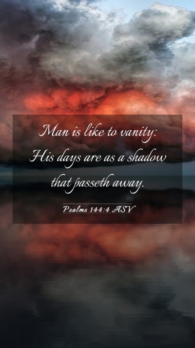 Picture 03 - Psalms 144:4 ASV Mobile Phone Wallpaper - Man is like to vanity: His days are as a shadow - Mobile Bible Verse Wallpaper