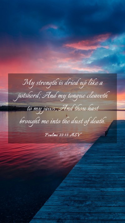 Picture 03 - Psalms 22:15 ASV Mobile Phone Wallpaper - My strength is dried up like a potsherd; And my - Mobile Bible Verse Wallpaper