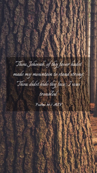 Picture 03 - Psalms 30:7 ASV Mobile Phone Wallpaper - Thou, Jehovah, of thy favor hadst made my - Mobile Bible Verse Wallpaper