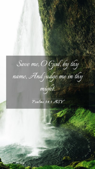 Picture 03 - Psalms 54:1 ASV Mobile Phone Wallpaper - Save me, O God, by thy name, And judge me in thy - Mobile Bible Verse Wallpaper