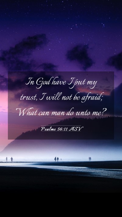 Picture 03 - Psalms 56:11 ASV Mobile Phone Wallpaper - In God have I put my trust, I will not be afraid; - Mobile Bible Verse Wallpaper