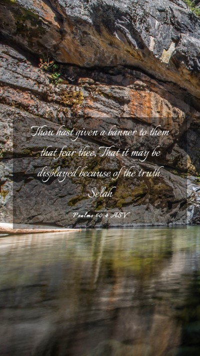 Picture 03 - Psalms 60:4 ASV Mobile Phone Wallpaper - Thou hast given a banner to them that fear thee, - Mobile Bible Verse Wallpaper