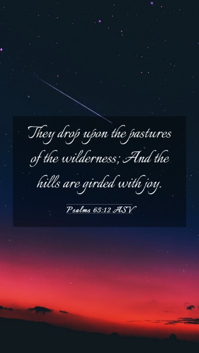 Picture 03 - Psalms 65:12 ASV Mobile Phone Wallpaper - They drop upon the pastures of the wilderness; - Mobile Bible Verse Wallpaper