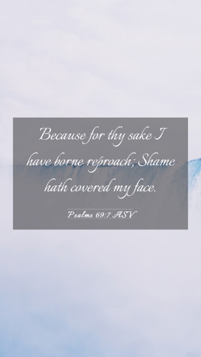 Picture 03 - Psalms 69:7 ASV Mobile Phone Wallpaper - Because for thy sake I have borne reproach; Shame - Mobile Bible Verse Wallpaper