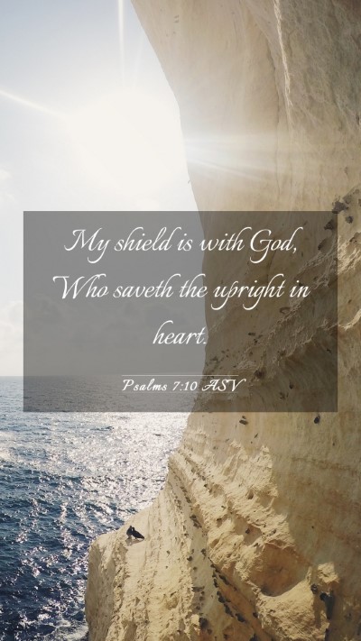 Picture 03 - Psalms 7:10 ASV Mobile Phone Wallpaper - My shield is with God, Who saveth the upright in - Mobile Bible Verse Wallpaper