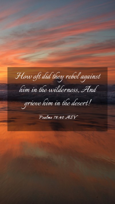 Picture 03 - Psalms 78:40 ASV Mobile Phone Wallpaper - How oft did they rebel against him in the - Mobile Bible Verse Wallpaper