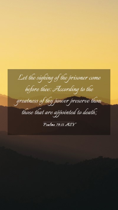 Picture 03 - Psalms 79:11 ASV Mobile Phone Wallpaper - Let the sighing of the prisoner come before thee: - Mobile Bible Verse Wallpaper