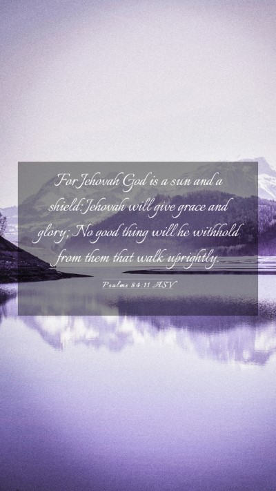Picture 03 - Psalms 84:11 ASV Mobile Phone Wallpaper - For Jehovah God is a sun and a shield: Jehovah - Mobile Bible Verse Wallpaper