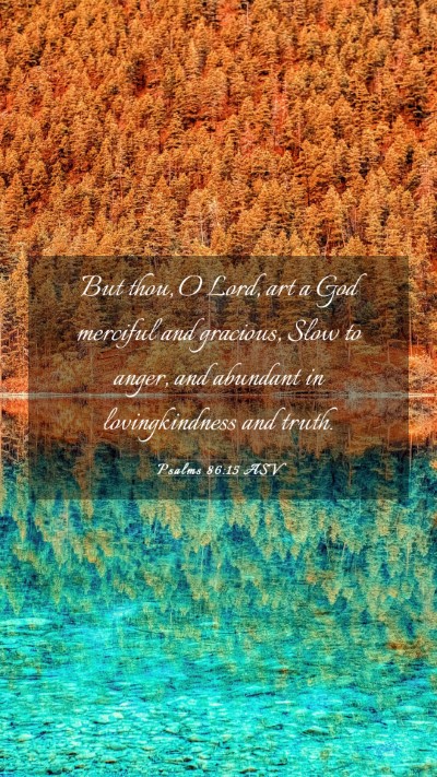 Picture 03 - Psalms 86:15 ASV Mobile Phone Wallpaper - But thou, O Lord, art a God merciful and - Mobile Bible Verse Wallpaper
