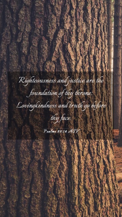 Picture 03 - Psalms 89:14 ASV Mobile Phone Wallpaper - Righteousness and justice are the foundation of - Mobile Bible Verse Wallpaper