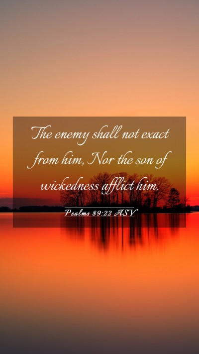 Picture 03 - Psalms 89:22 ASV Mobile Phone Wallpaper - The enemy shall not exact from him, Nor the son - Mobile Bible Verse Wallpaper