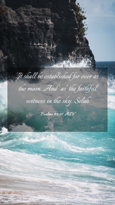 Picture 03 - Psalms 89:37 ASV Mobile Phone Wallpaper - It shall be established for ever as the moon, And - Mobile Bible Verse Wallpaper