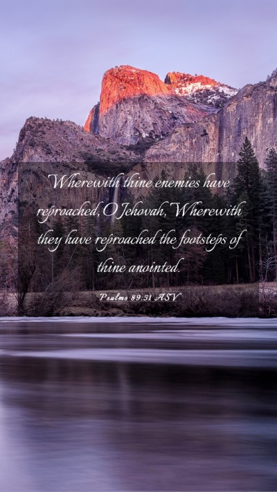 Picture 03 - Psalms 89:51 ASV Mobile Phone Wallpaper - Wherewith thine enemies have reproached, O - Mobile Bible Verse Wallpaper