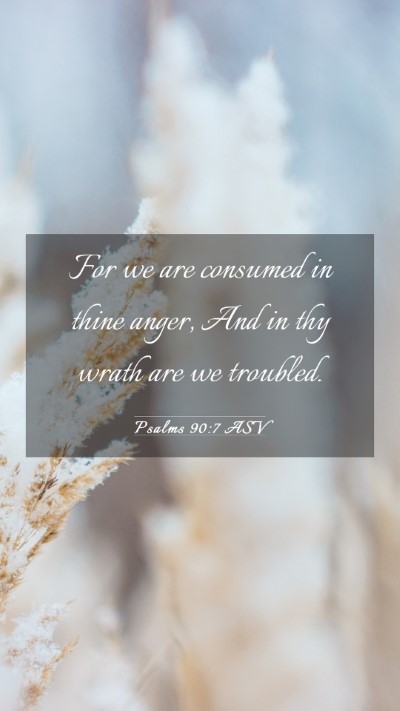 Picture 03 - Psalms 90:7 ASV Mobile Phone Wallpaper - For we are consumed in thine anger, And in thy - Mobile Bible Verse Wallpaper