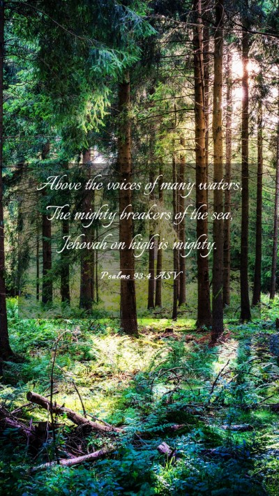 Picture 03 - Psalms 93:4 ASV Mobile Phone Wallpaper - Above the voices of many waters, The mighty - Mobile Bible Verse Wallpaper
