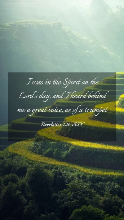 Picture 03 - Revelation 1:10 ASV Mobile Phone Wallpaper - I was in the Spirit on the Lord's day, and I - Mobile Bible Verse Wallpaper