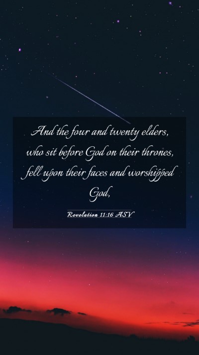 Picture 03 - Revelation 11:16 ASV Mobile Phone Wallpaper - And the four and twenty elders, who sit before - Mobile Bible Verse Wallpaper