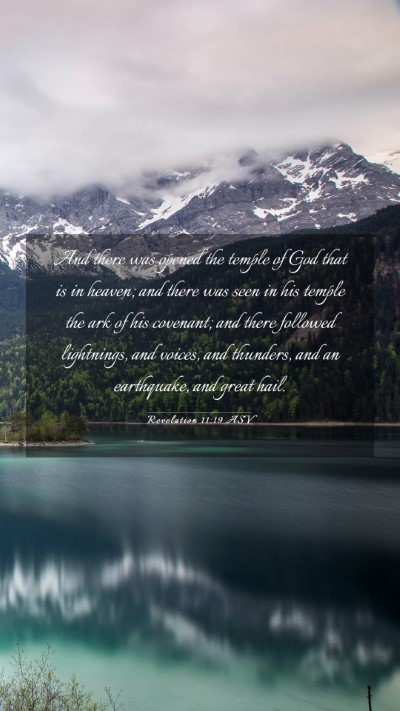 Picture 03 - Revelation 11:19 ASV Mobile Phone Wallpaper - And there was opened the temple of God that is in - Mobile Bible Verse Wallpaper