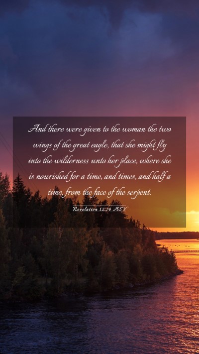 Picture 03 - Revelation 12:14 ASV Mobile Phone Wallpaper - And there were given to the woman the two wings - Mobile Bible Verse Wallpaper