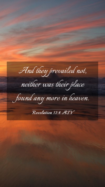 Picture 03 - Revelation 12:8 ASV Mobile Phone Wallpaper - And they prevailed not, neither was their place - Mobile Bible Verse Wallpaper