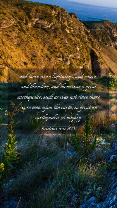 Picture 03 - Revelation 16:18 ASV Mobile Phone Wallpaper - and there were lightnings, and voices, and - Mobile Bible Verse Wallpaper