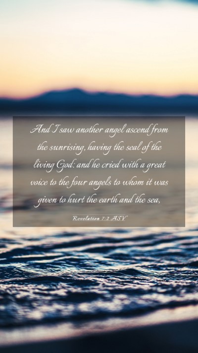 Picture 03 - Revelation 7:2 ASV Mobile Phone Wallpaper - And I saw another angel ascend from the - Mobile Bible Verse Wallpaper