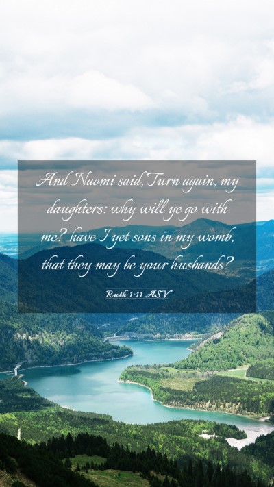 Picture 03 - Ruth 1:11 ASV Mobile Phone Wallpaper - And Naomi said, Turn again, my daughters: why - Mobile Bible Verse Wallpaper