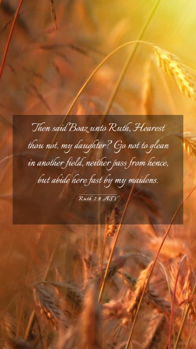 Picture 03 - Ruth 2:8 ASV Mobile Phone Wallpaper - Then said Boaz unto Ruth, Hearest thou not, my - Mobile Bible Verse Wallpaper
