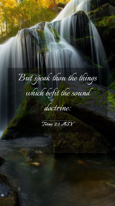 Picture 03 - Titus 2:1 ASV Mobile Phone Wallpaper - But speak thou the things which befit the sound - Mobile Bible Verse Wallpaper