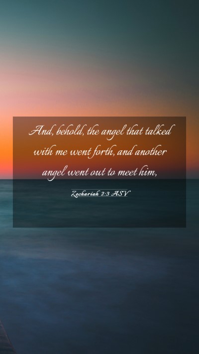 Picture 03 - Zechariah 2:3 ASV Mobile Phone Wallpaper - And, behold, the angel that talked with me went - Mobile Bible Verse Wallpaper