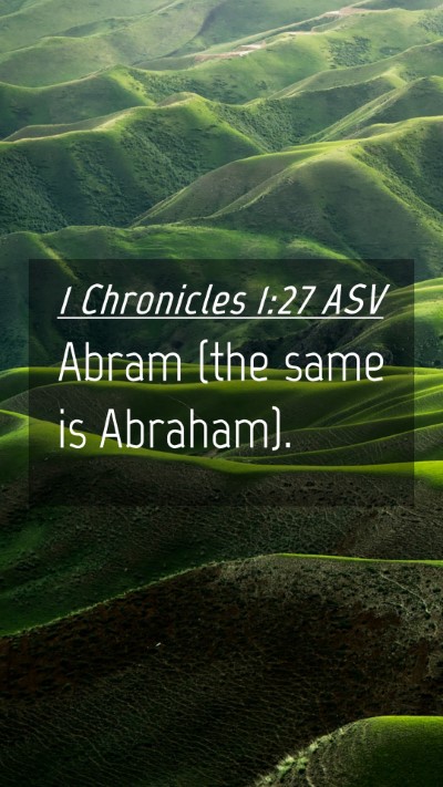 Picture 04 - 1 Chronicles 1:27 ASV Mobile Phone Wallpaper - Abram (the same is - Mobile Bible Verse Wallpaper